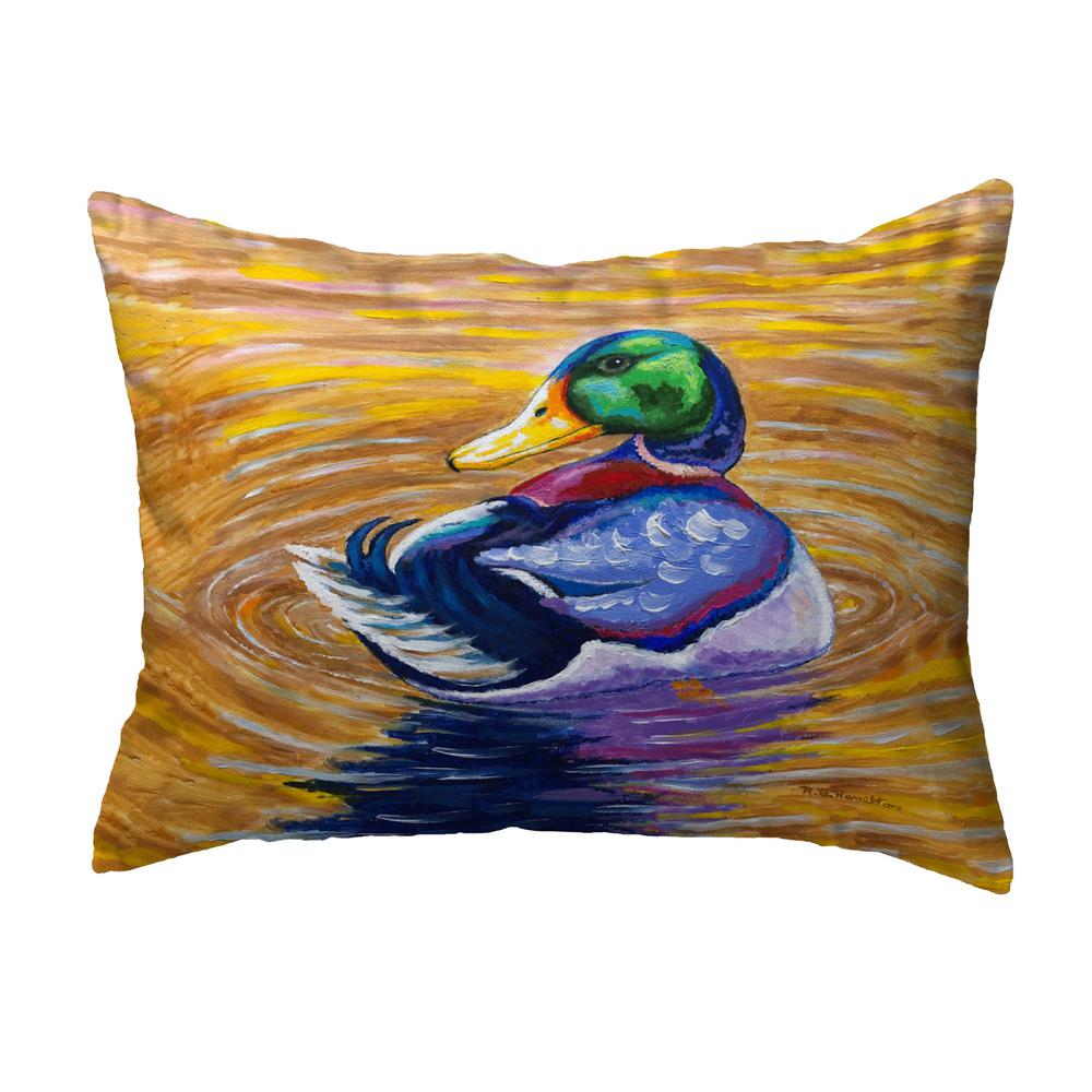 Duck Looking No Cord Pillow 16x20
