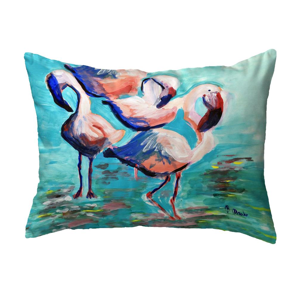 Dancing Flamingos No Cord Pillow 16x20
