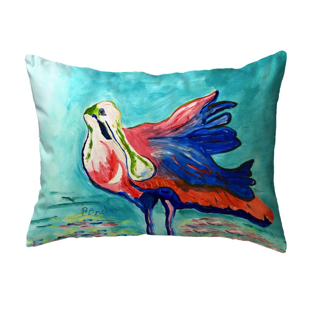 Spoonbill Looking No Cord Pillow 16x20