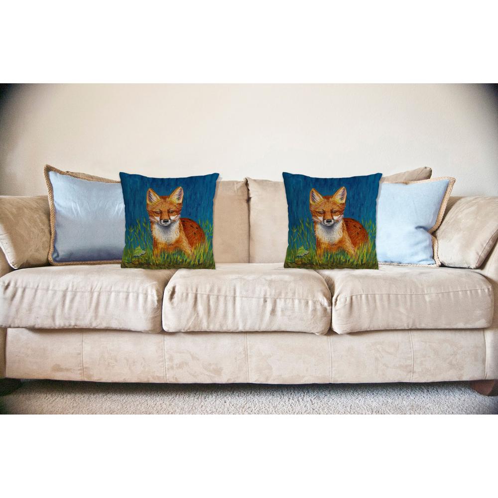 Red Fox No Cord Pillow 18x18