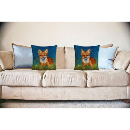 Red Fox No Cord Pillow 18x18