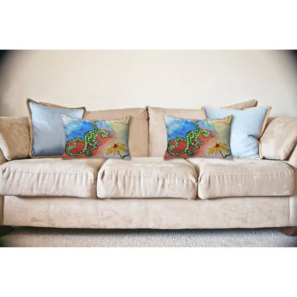 Gecko No Cord Pillow 16x20