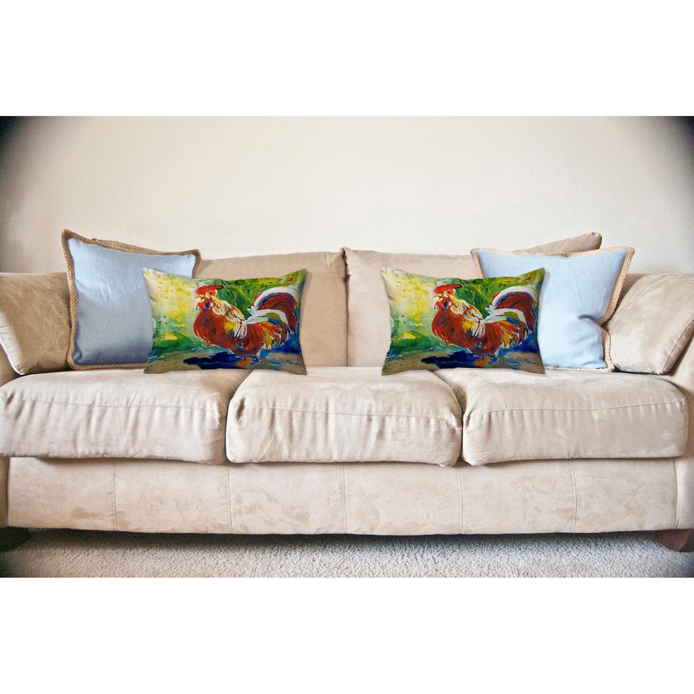 Red Rooster No Cord Pillow 16x20