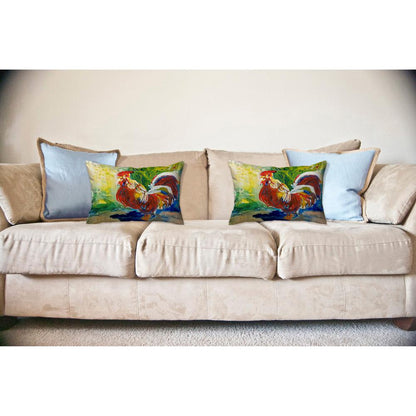 Red Rooster No Cord Pillow 16x20
