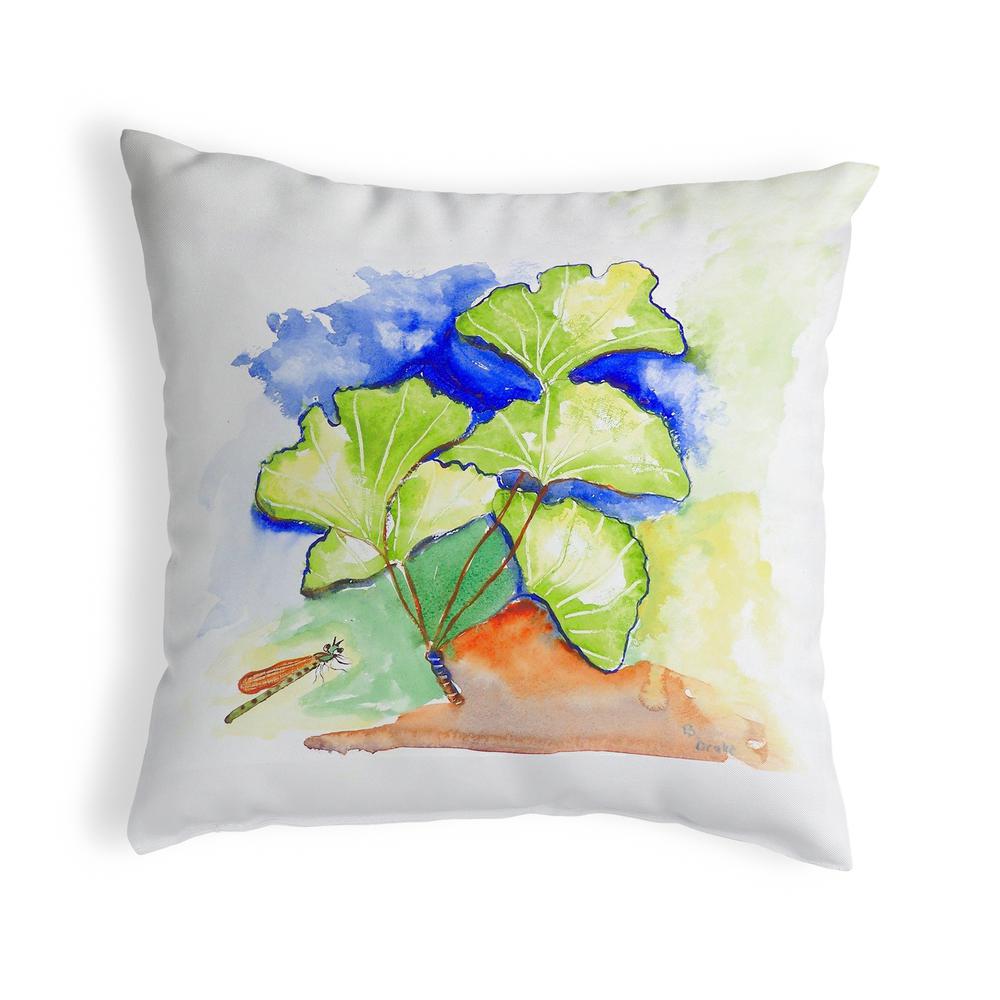 Ginko Leaves No Cord Pillow 18x18