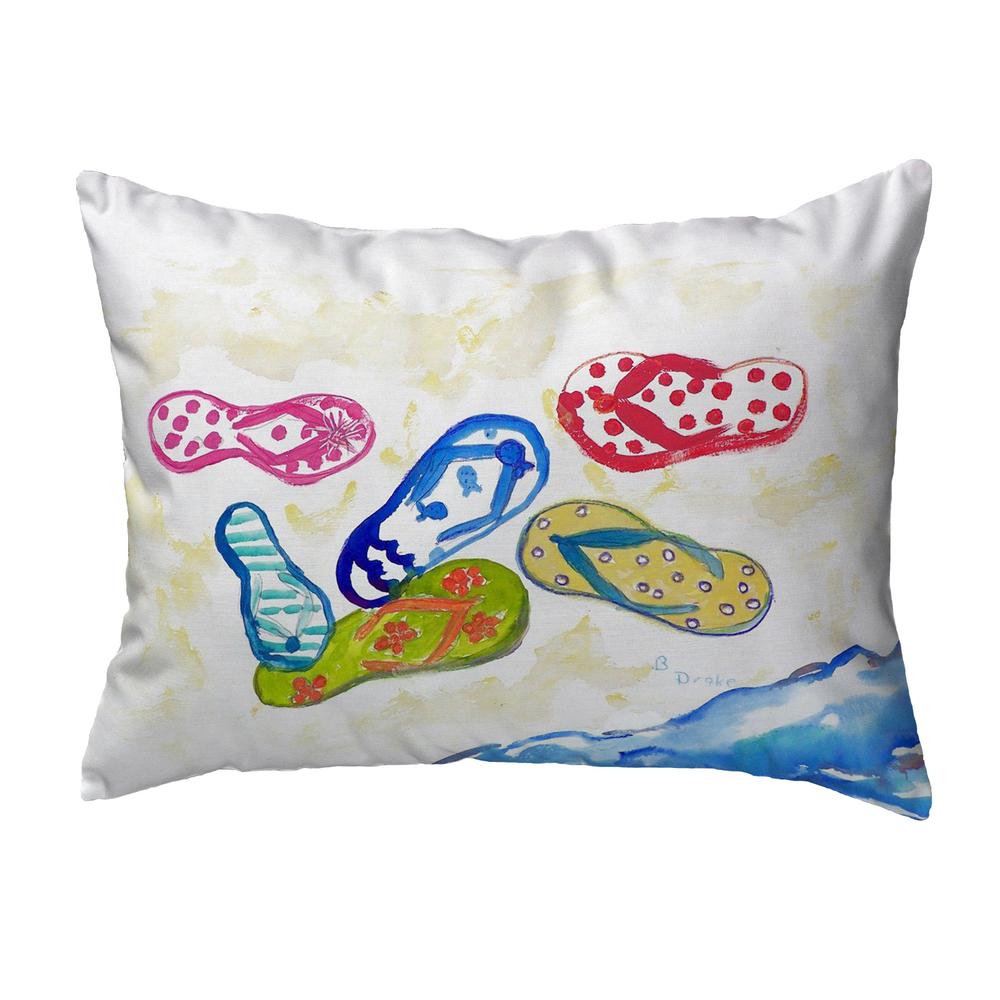 Six Flip Flops No Cord Pillow 18x18