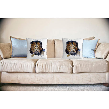 Lion No Cord Pillow 18x18