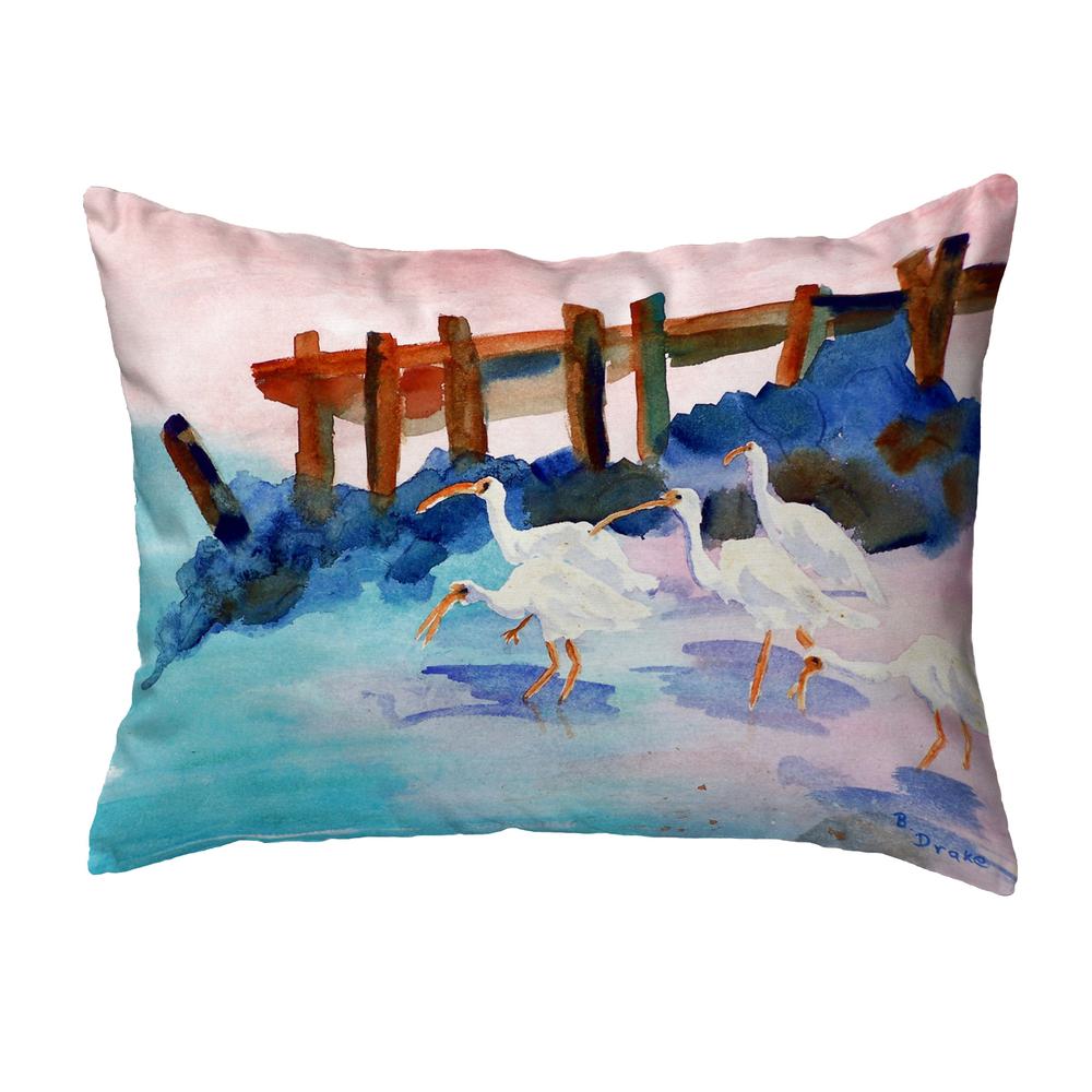 White Ibises No Cord Pillow 16x20