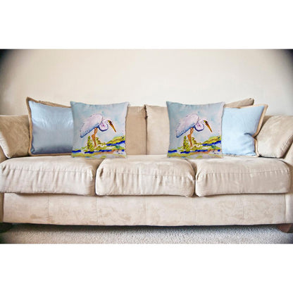 Betsy's Egret No Cord Pillow 18x18
