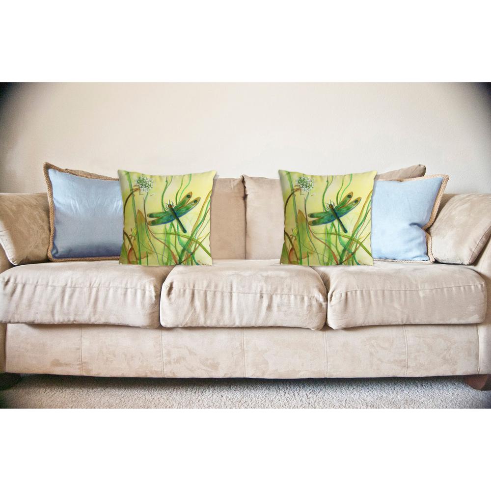 Betsy's DragonFly No Cord Pillow 18x18