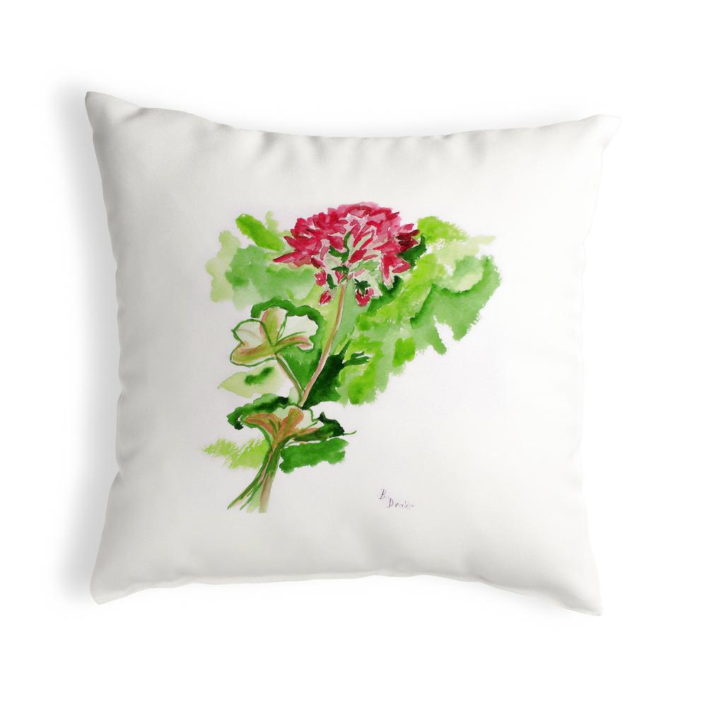 Geranium No Cord Pillow 18x18