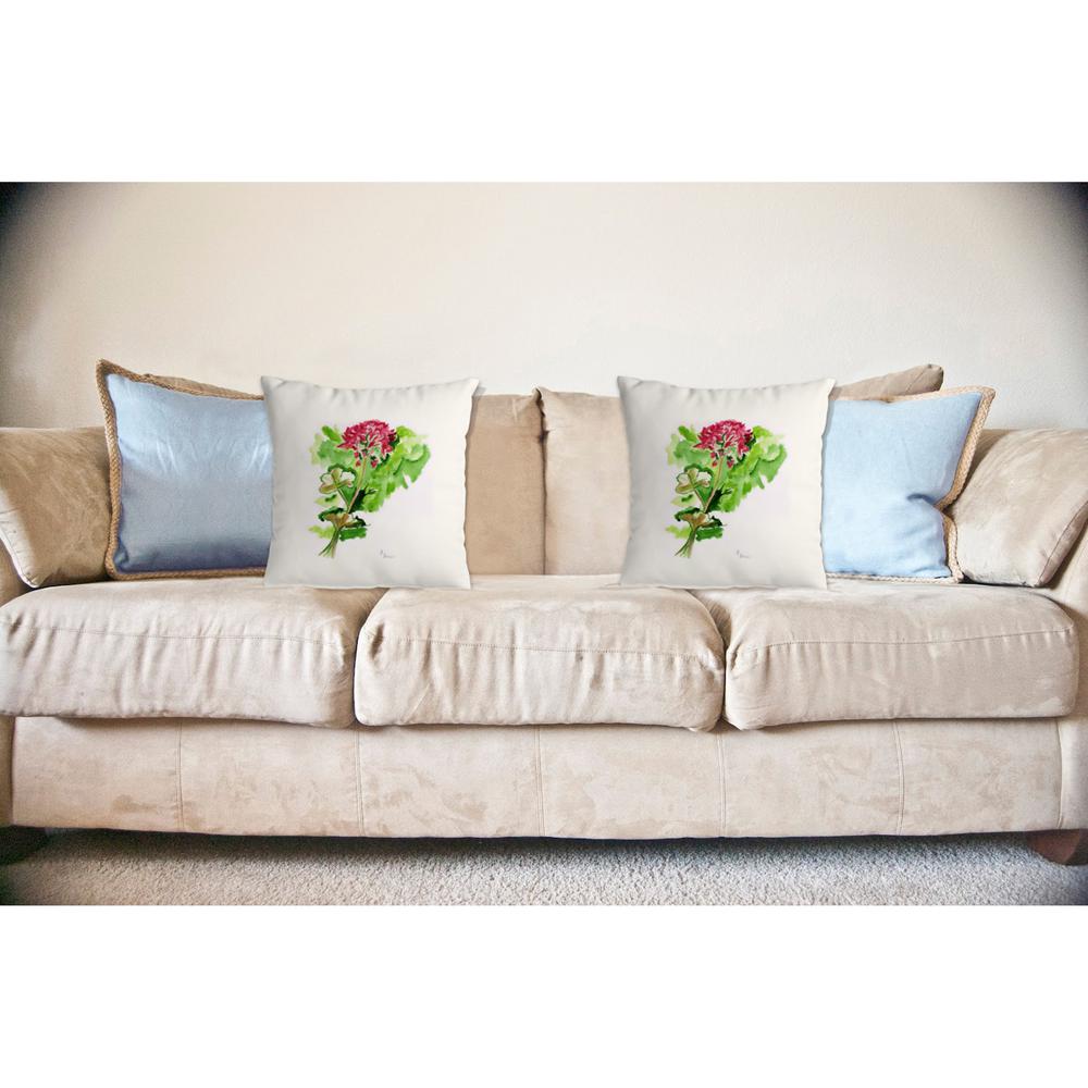 Geranium No Cord Pillow 18x18