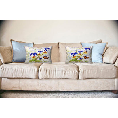 Pansies No Cord Pillow 16x20