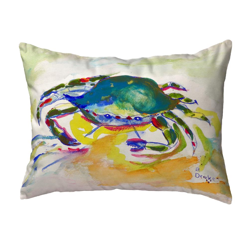 Green Crab No Cord Pillow 16x20