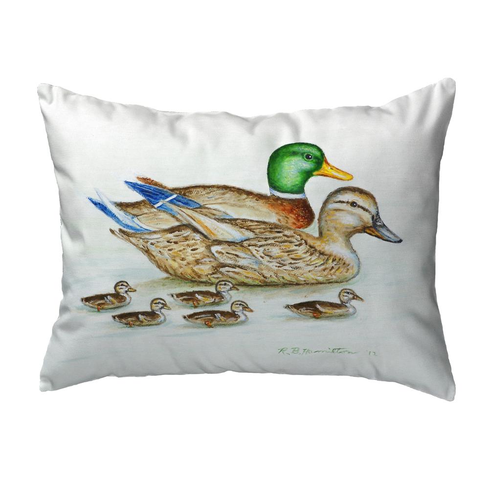 Mallard Family No Cord Pillow 18x18