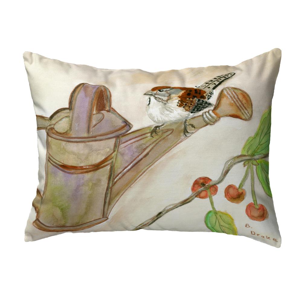 Carolina Wren No Cord Pillow 16x20