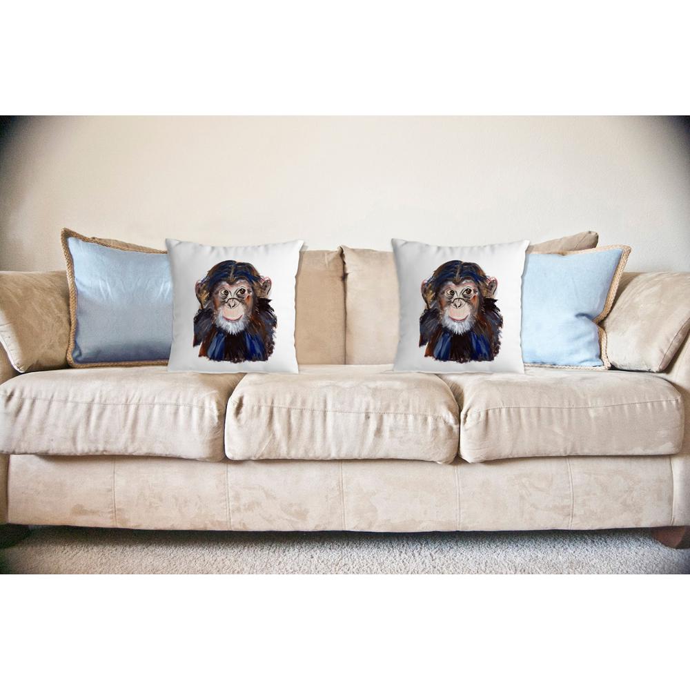 Chimpanzee No Cord Pillow 18x18
