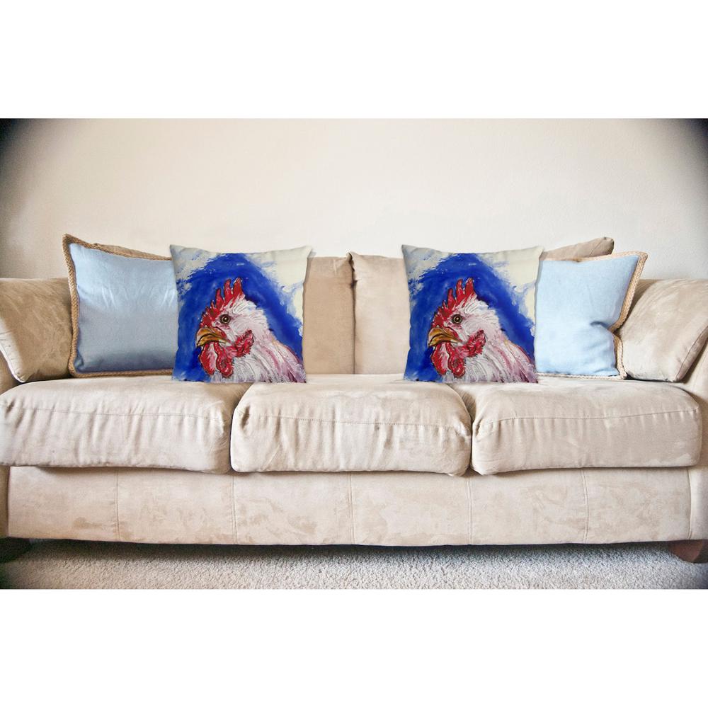 Rooster Head No Cord Pillow 18x18
