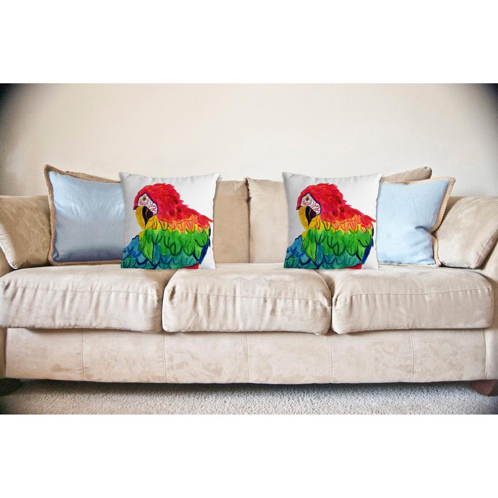 Parrot Head No Cord Pillow 18x18