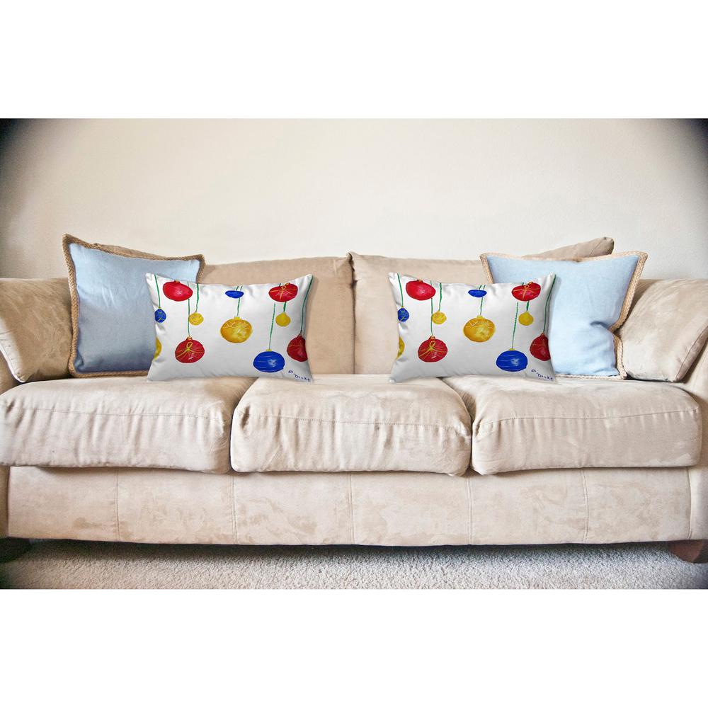 Christmas Ornaments No Cord Pillow 16x20