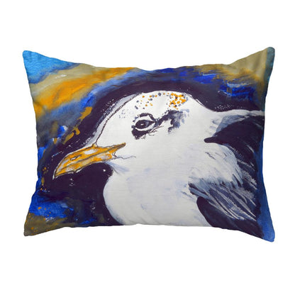 Gull Portrait Left No Cord Pillow 16x20