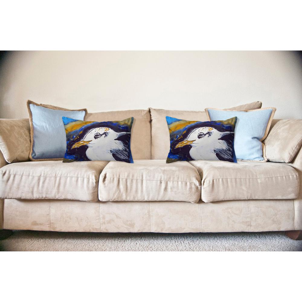 Gull Portrait Left No Cord Pillow 16x20