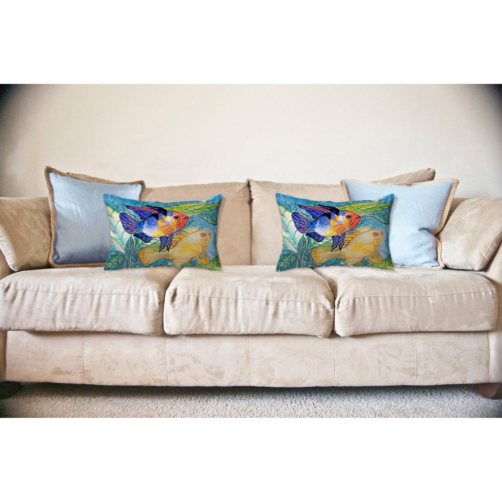 Betsy's Two Fish No Cord Pillow 16x20