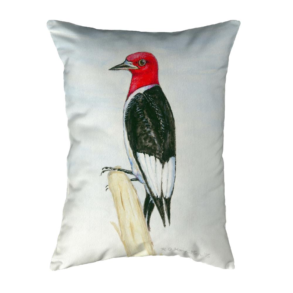 Redheaded Woodpecker No Cord Pillow 16x20
