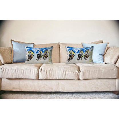Three Racing No Cord Pillow 16x20