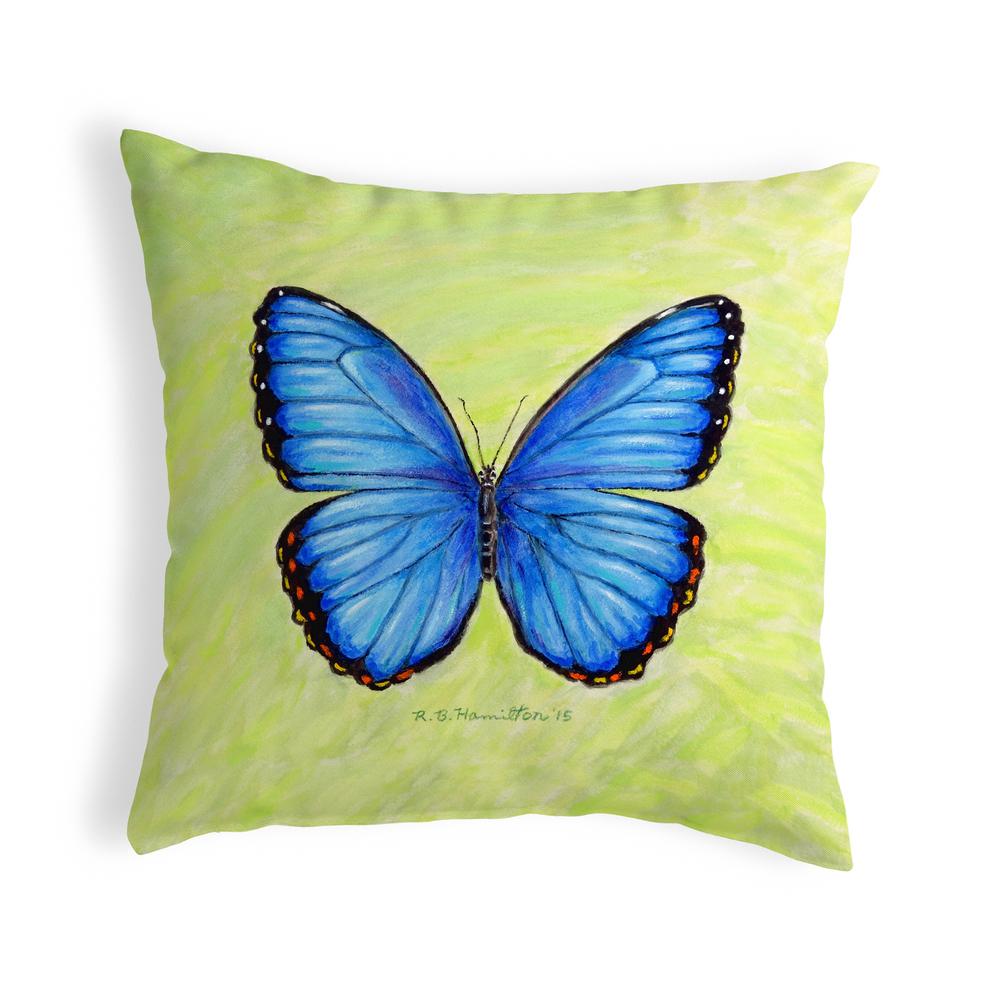 Dick's Blue Morpho No Cord Pillow 18x18
