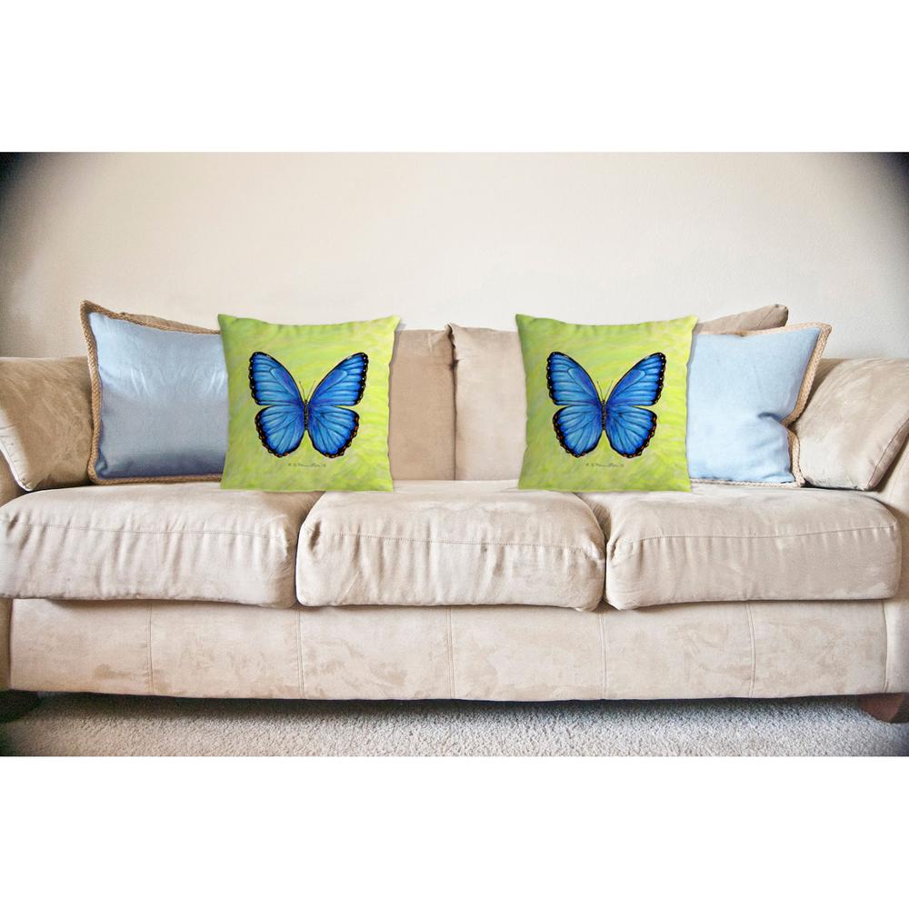 Dick's Blue Morpho No Cord Pillow 18x18