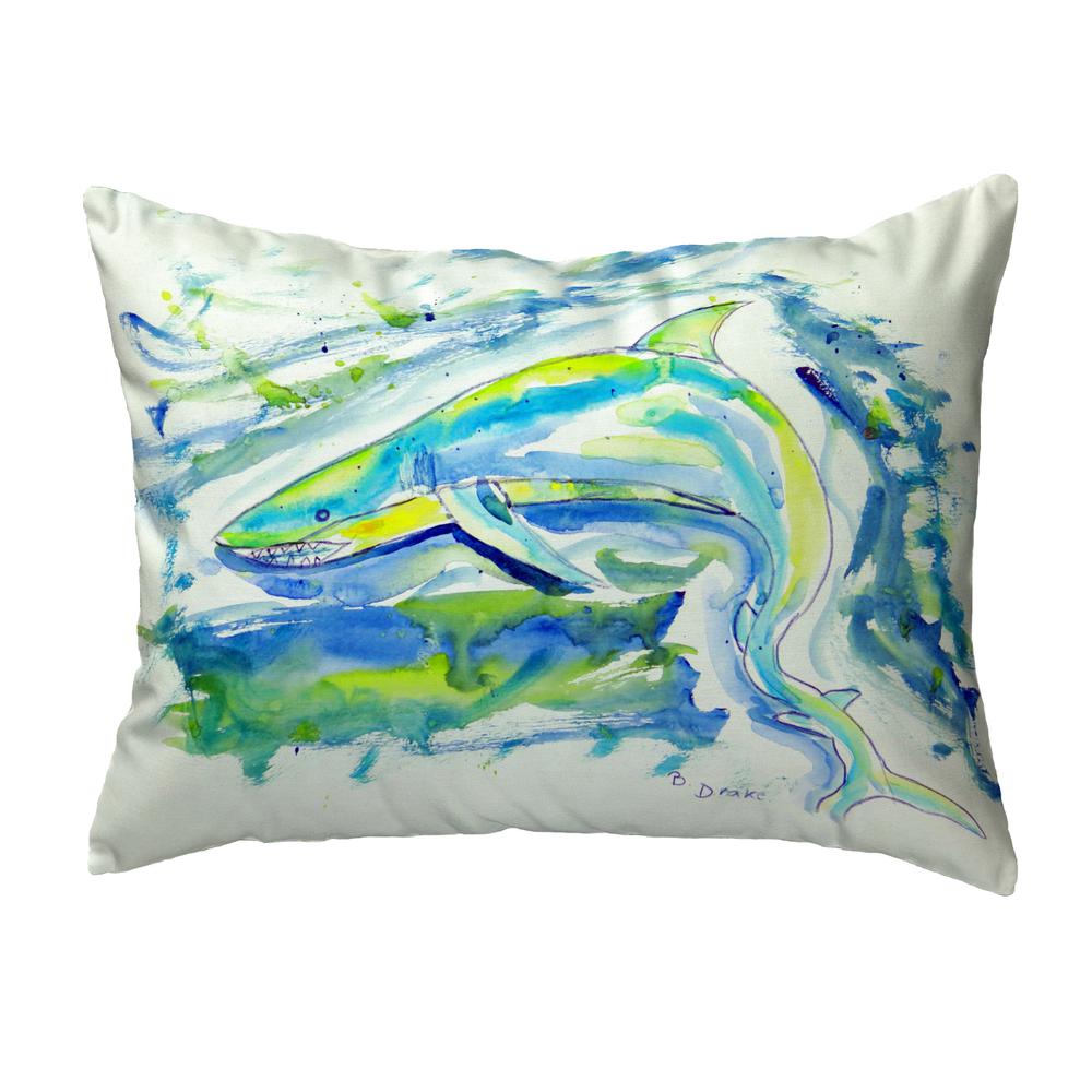 Green Shark No Cord Pillow 16x20