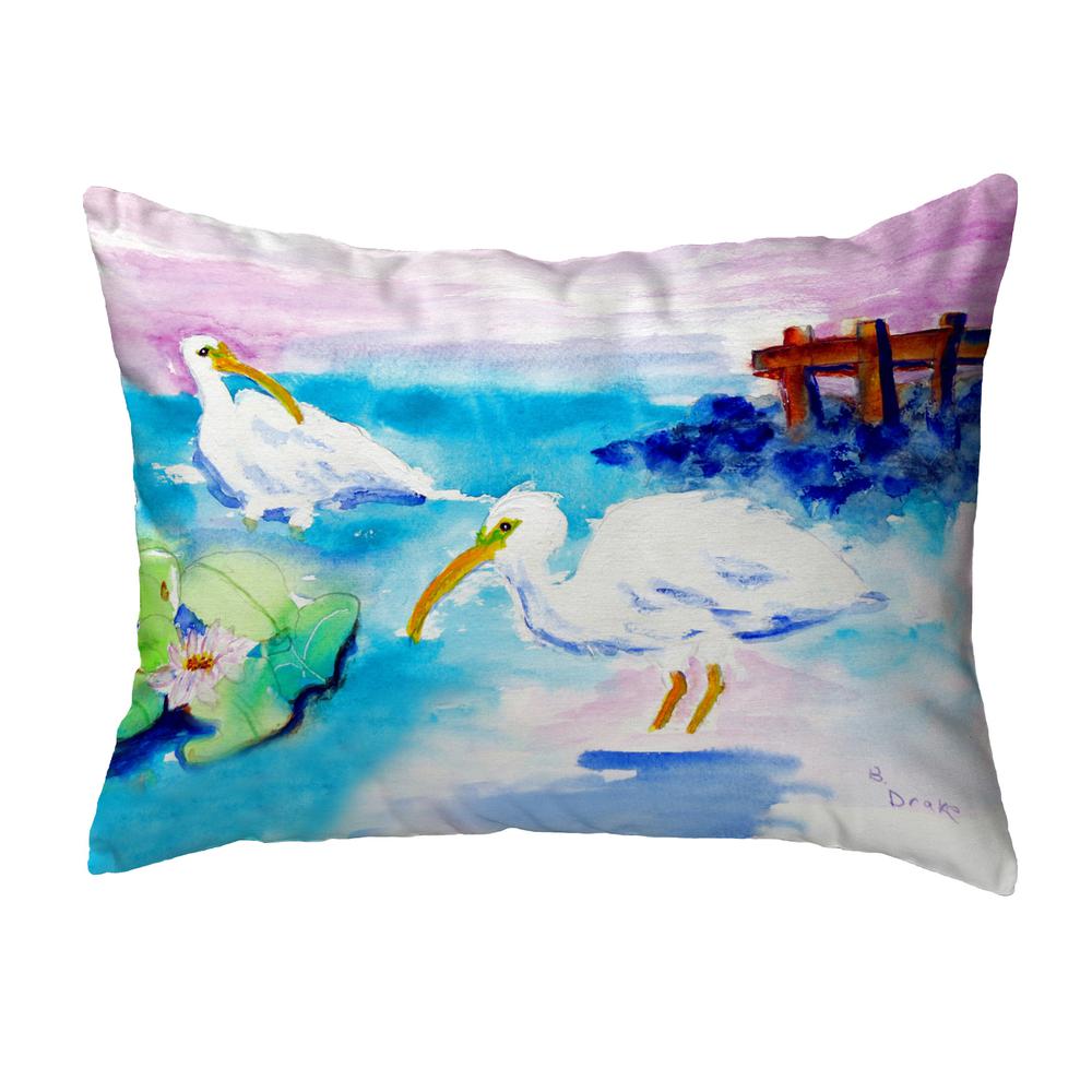 Betsy's White Ibis No Cord Pillow 16x20
