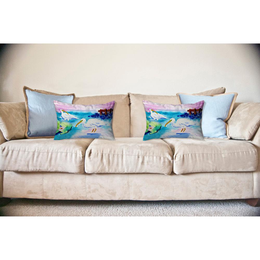 Betsy's White Ibis No Cord Pillow 16x20