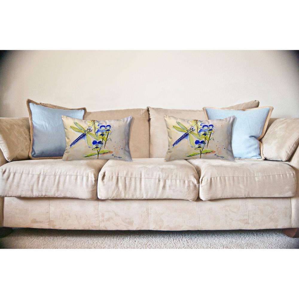 Blue DragonFly No Cord Pillow 16x20