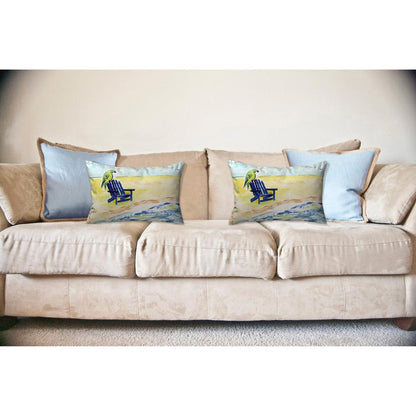 Parrot & Chair No Cord Pillow 16x20