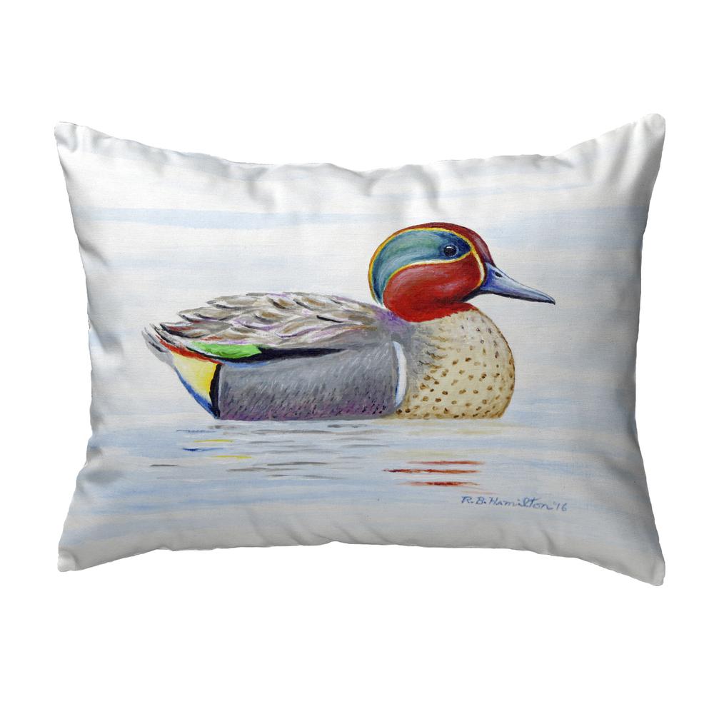 Green Wing Teal No Cord Pillow 16x20