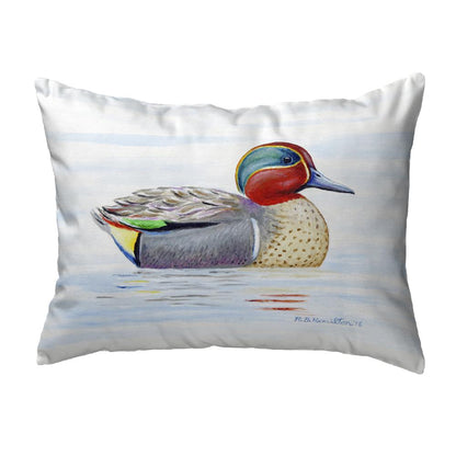 Green Wing Teal No Cord Pillow 16x20