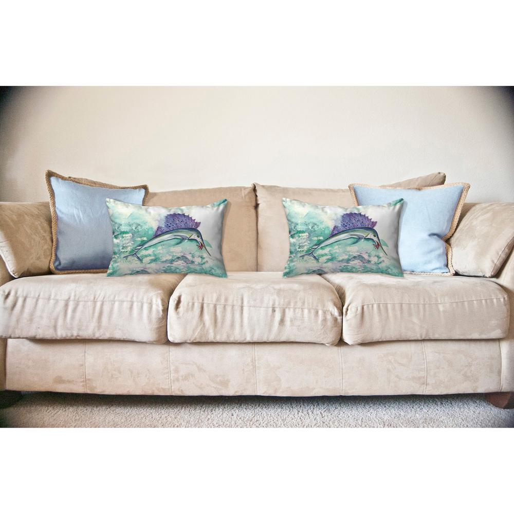 Betsy's Sailfish No Cord Pillow 16x20