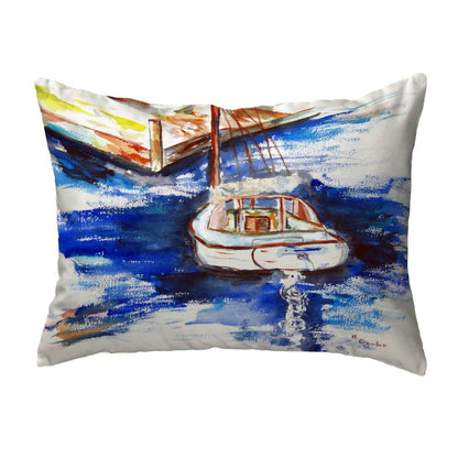 Sailboat & Dock Noncorded Pillow 16x20