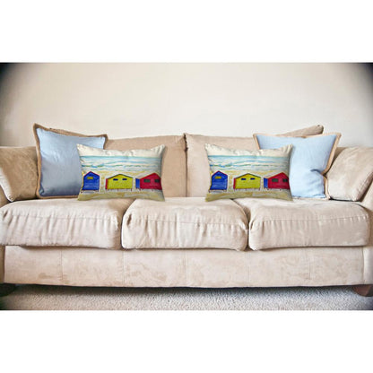 Beach Bungalows No Cord Pillow 16x20