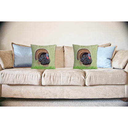 Wild Turkey No Cord Pillow 18x18