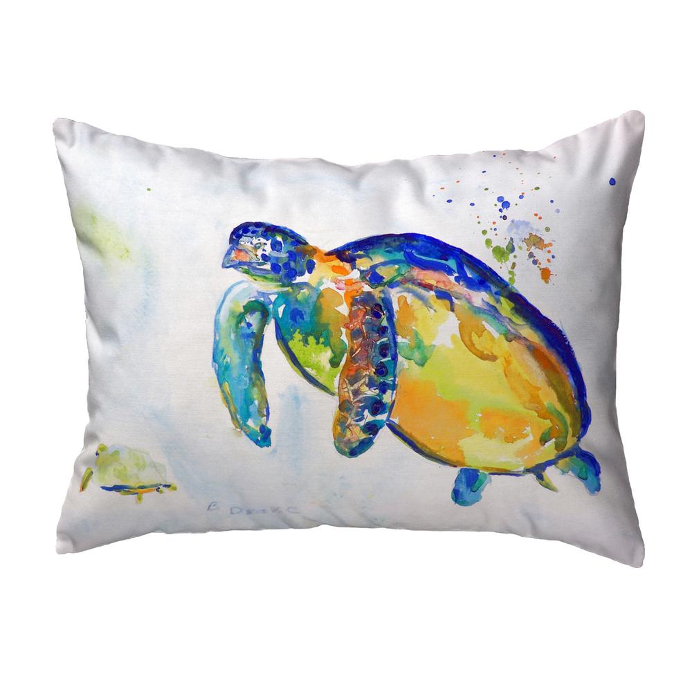 Blue Sea Turtle II No Cord Pillow 16x20