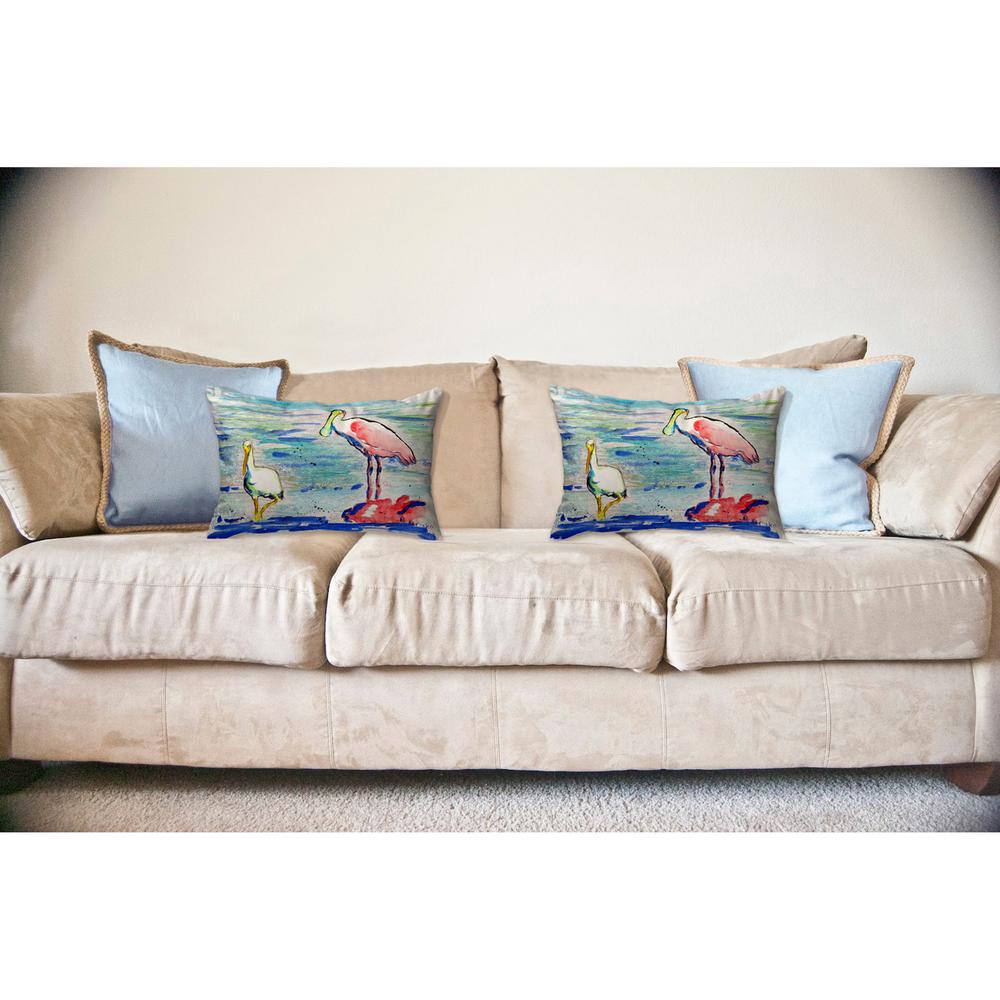 Spoonbill & Ibis No Cord Pillow 16x20