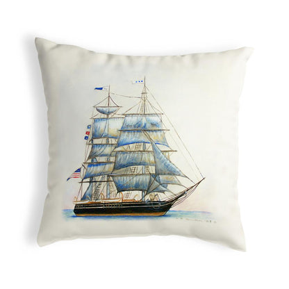 Whaling Ship No Cord Pillow 18x18