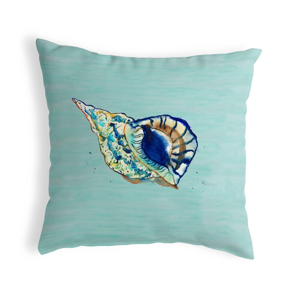 Betsy's Shell - Teal No Cord Pillow 18x18