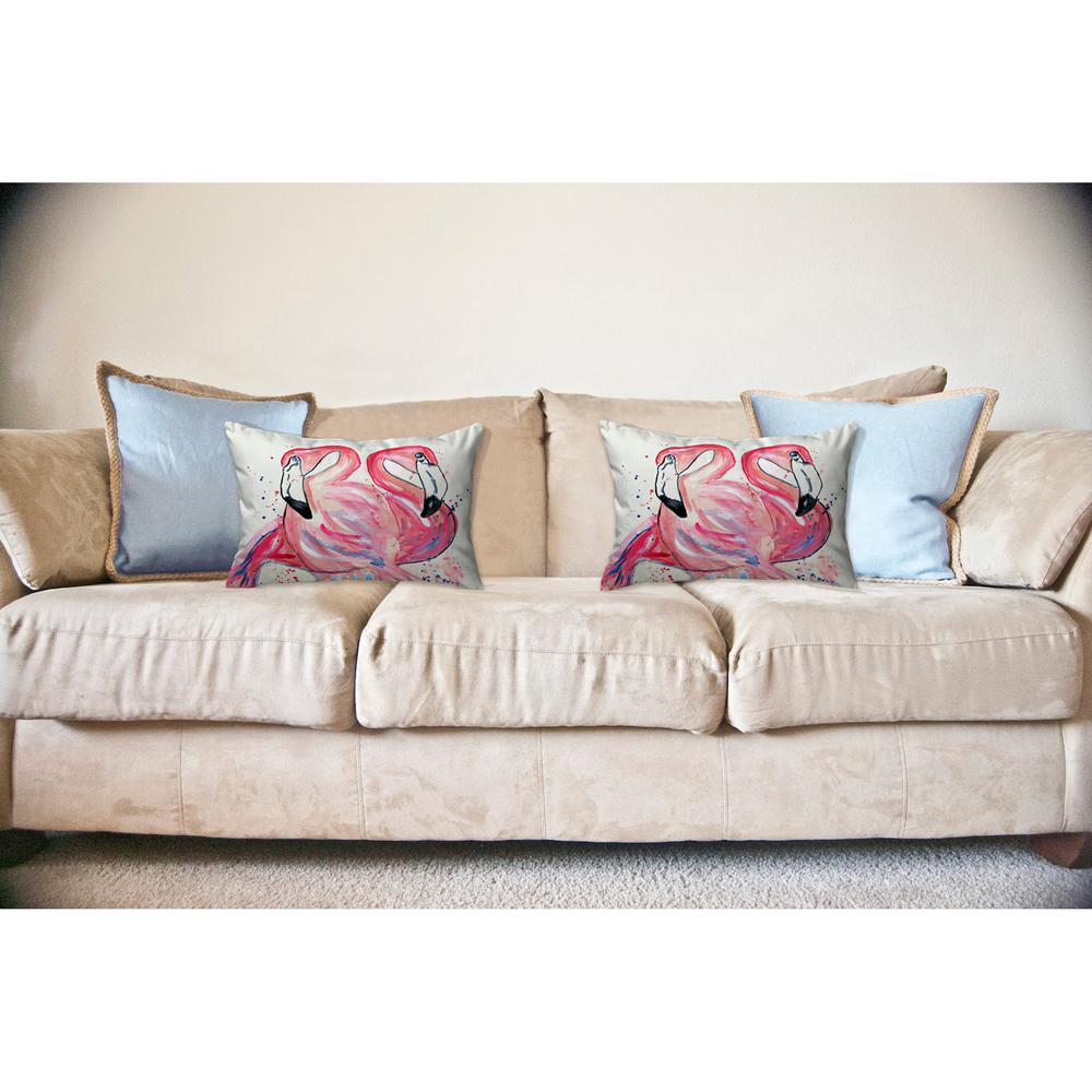 Betsy's Flamingos No Cord Pillow 16x20