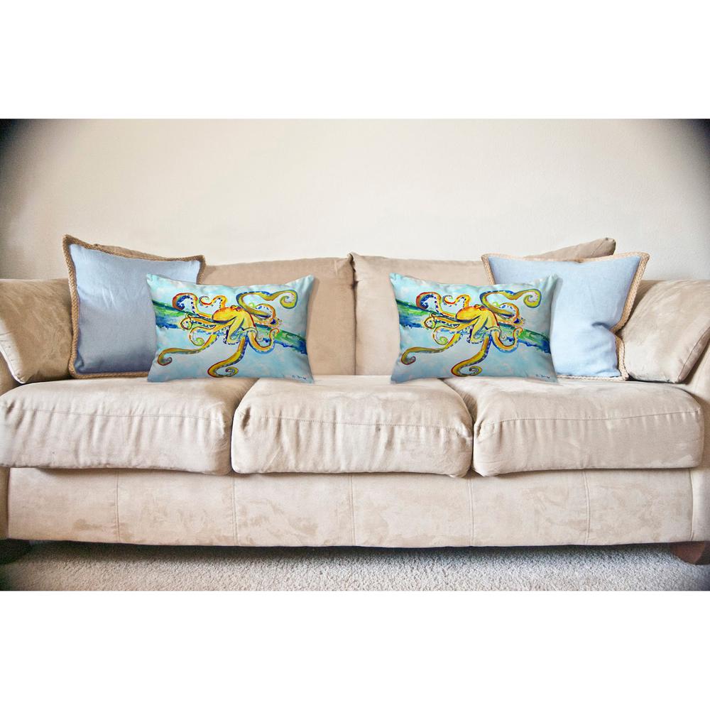 Crazy Octopus No Cord Pillow 16x20