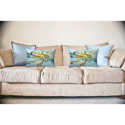 Crazy Octopus No Cord Pillow 16x20