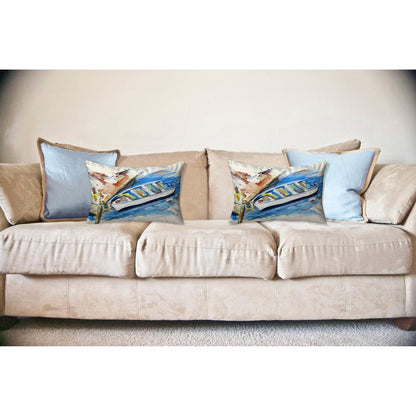 Rowboat at Dock No Cord Pillow 16x20